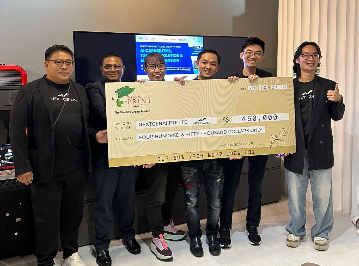 NextGen.AI secured a strategic investment of S$450,000 from Picasso FANG, on behalf of Asiawide Print