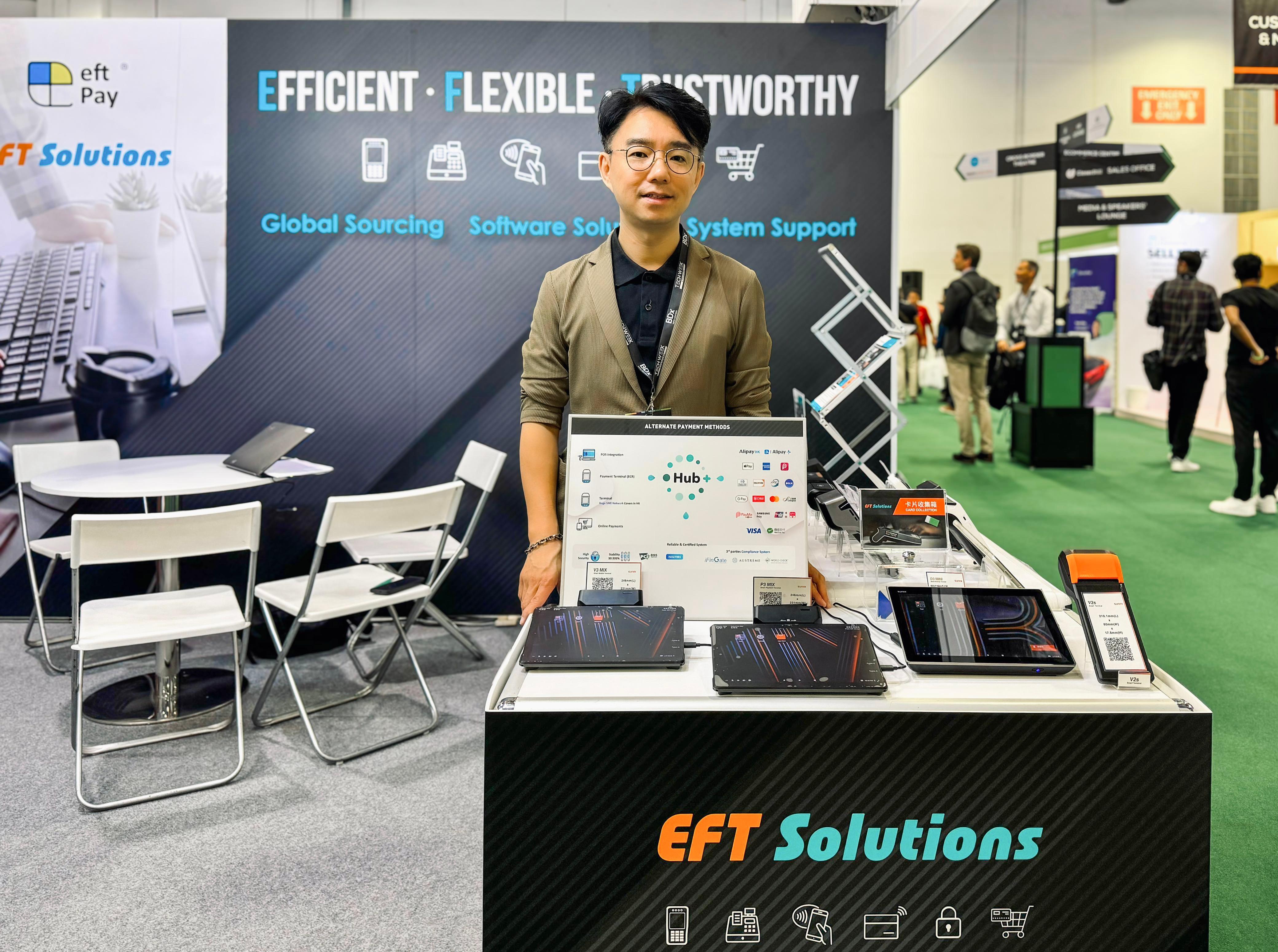 Mr. Andrew Lo Chun-kit, Chairman and CEO of EFT Solutions presents 